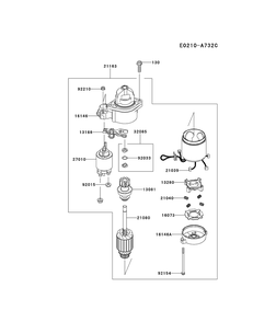 Fxt00v-Ds19 Starter Diagram and Parts List for FXT00V-DS19  Cub Cadet Lawn Tractor